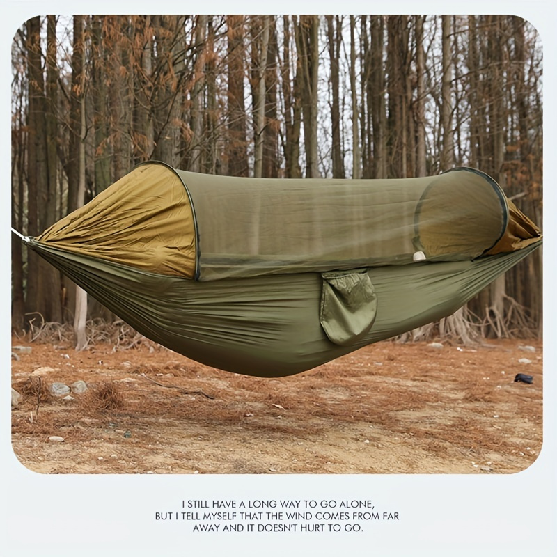 

Brighten Up Your Outdoor Adventures: Durable Anti-mosquito Hammock Chair - Easy Care, Non-woven Fabric, Perfect For Ages 14+ Hammock With Mosquito Net Portable Hammock
