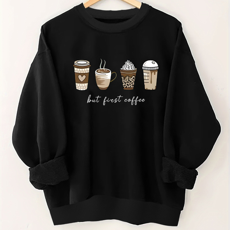 

Plus Size Sweatshirt, Long Sleeve Sweatshirt For Fall & , Women's Plus Size Clothing