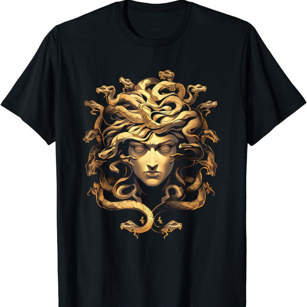 

New Limited Greek Mythology Shirt Ancient Snake Hair T-shirt S-3xl