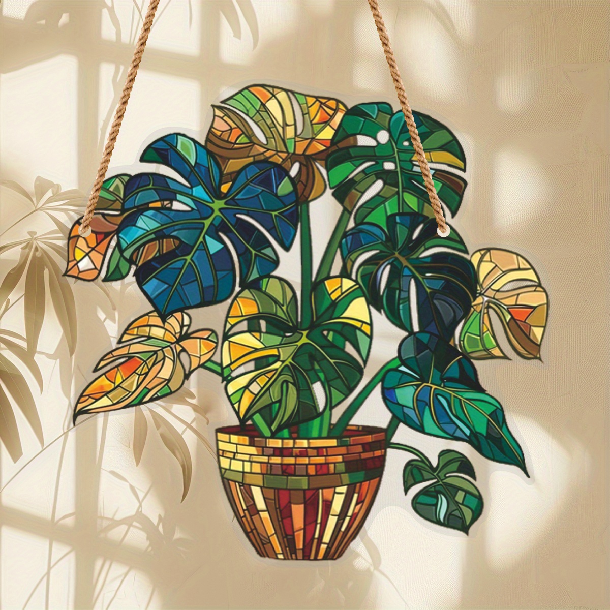 

Monstera Leaf Acrylic Window Hanging - Perfect For Thanksgiving & Christmas Decor, Ideal Gift For Her