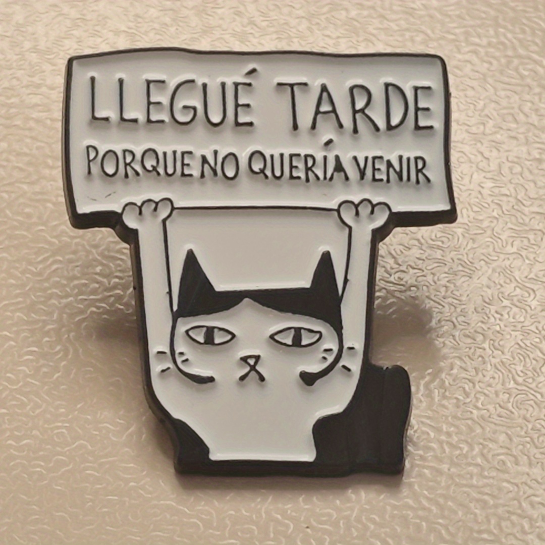 TEMU Broche de metal único y de con diseño de gato, ideal para usar en como .