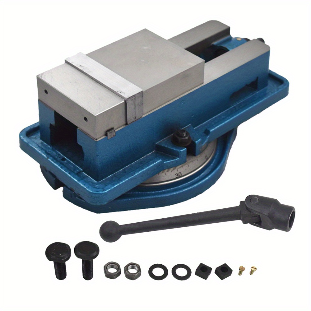 

4 Inch Accuracy Mill Vise 360 Swivel Base Heavy Duty Milling Vise Fit For Milling Shaping And Drilling Machines