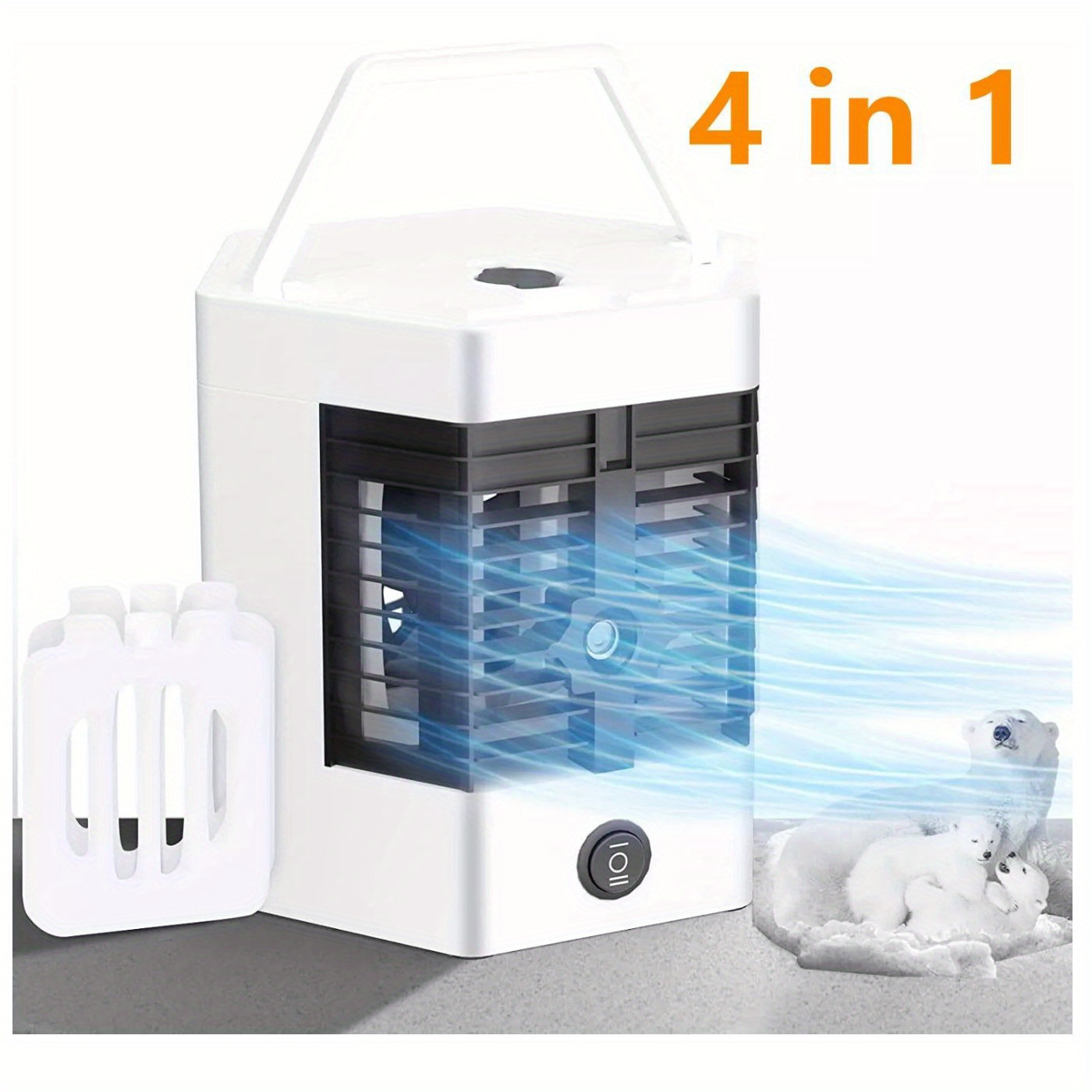 

Portable Air Conditioners, Mini Air Conditioner With 2 Water Tanks, Anti-leakage Water Personal Air Cooler For Room Office Camping
