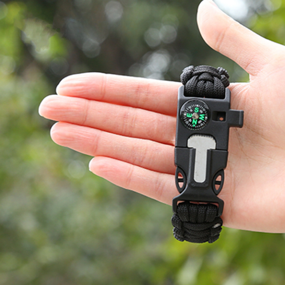 5 in 1 Woven Bracelet, Multifunctional for Hiking and Camping