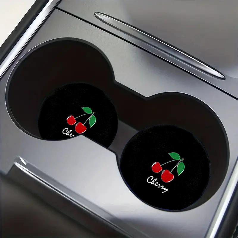 

2pcs Pattern Car Coaster, 2.75- Table Coaster, Cup Decoration,