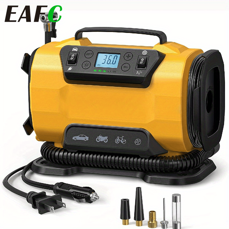 

Eafc Us Plug Portable High Power Air Compressors 110v-230v Compressors Inflators Tire Inflators, Cars, Boats, Bicycle Mattresses