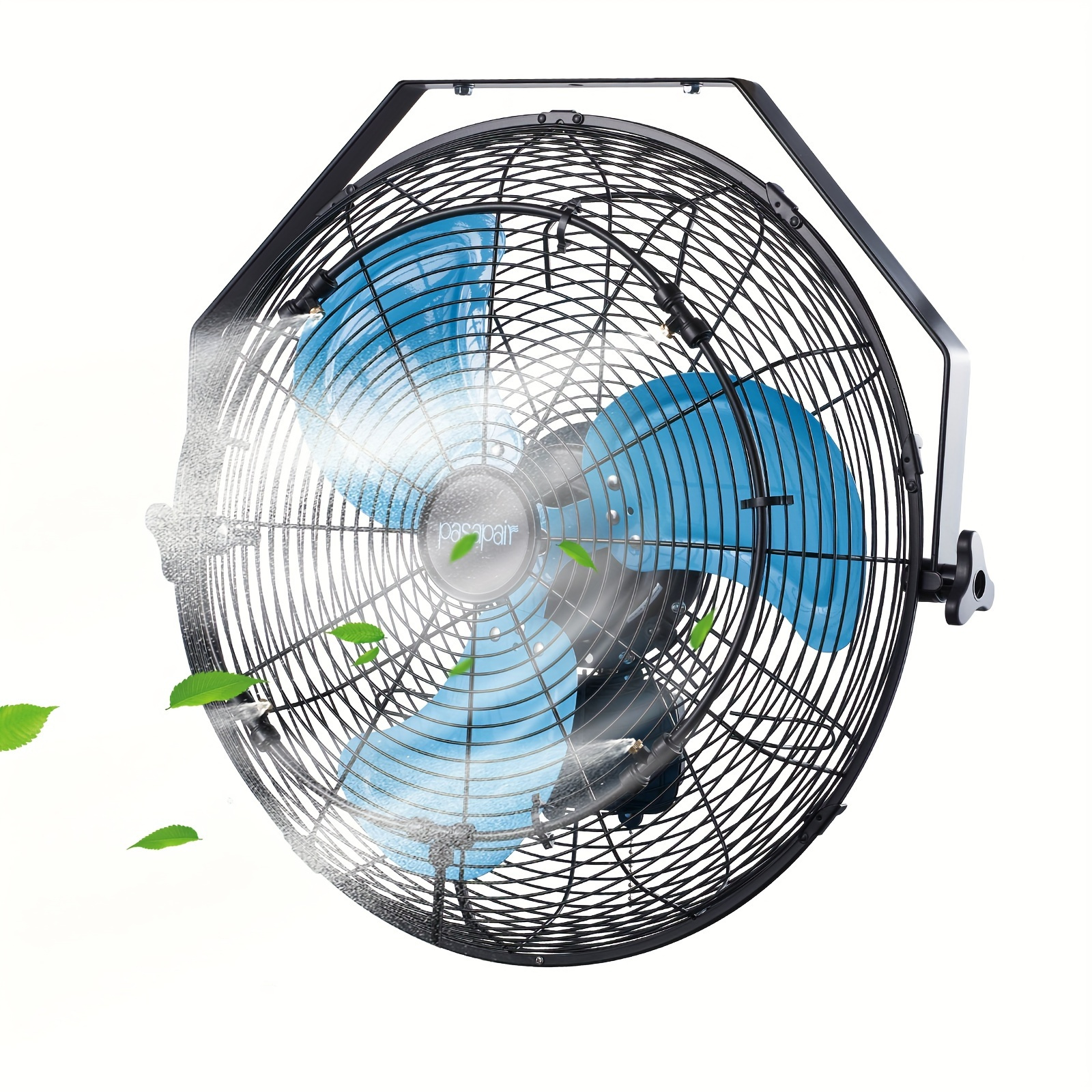 

18 Inch Wall Mounted Fan, Industrial Misting , Etl Listed, 8.2ft Cord & Gfci Plug, For Industrial, Garage, Greenhouse