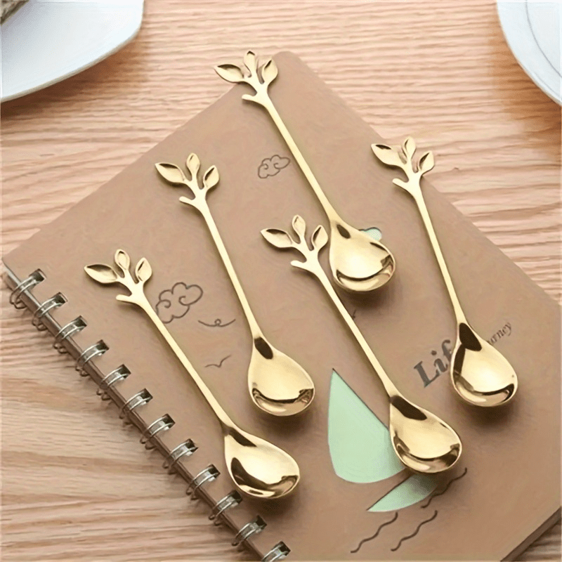 elegant stainless   spoon set 4 72 inches ideal for stainless steel coffee spoon tea spoon dessert spoon appetizer wedding and party   kitchen essential   polished details 2