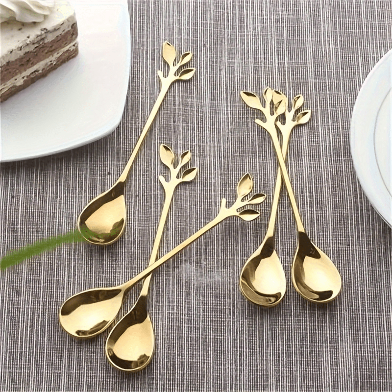 elegant stainless   spoon set 4 72 inches ideal for stainless steel coffee spoon tea spoon dessert spoon appetizer wedding and party   kitchen essential   polished details 3