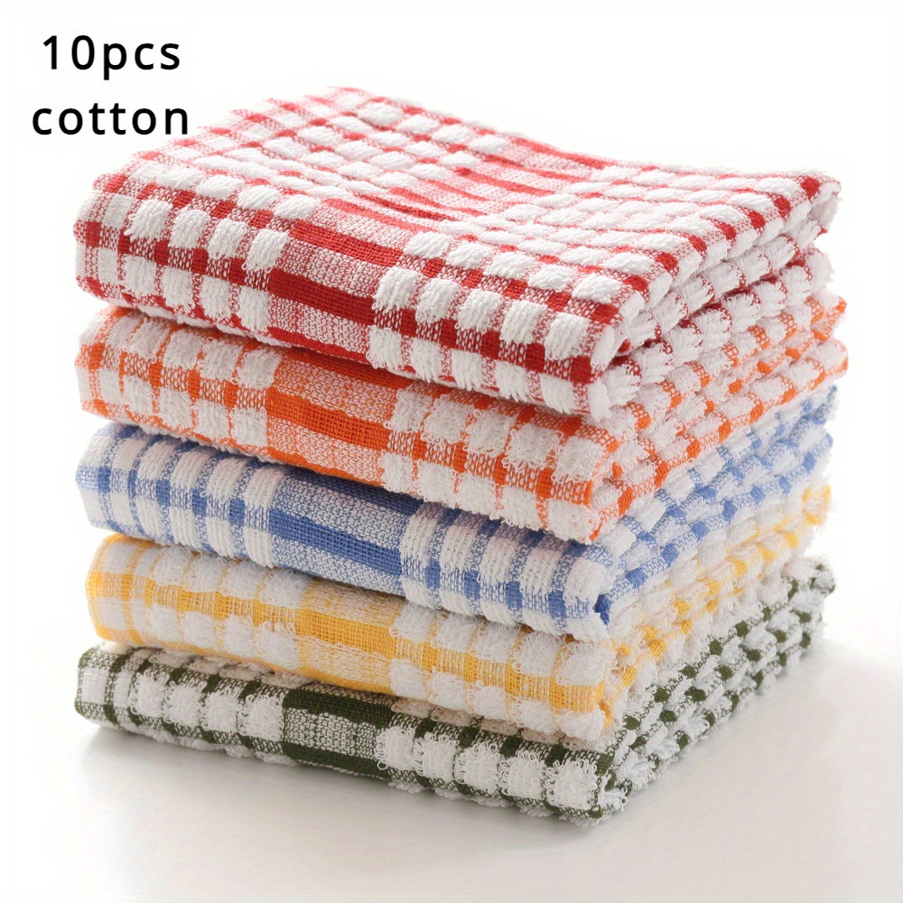 

5/10pcs Dishcloths, Large 42*65cm Dish Towel, Random Dish Towel, Absorbent Wipe Towel, Kitchen Cleaning Cloth, Washing Tool, Reusable Dish Towel, Tea Towel, For Kitchen And Restaurant, Home Supplies