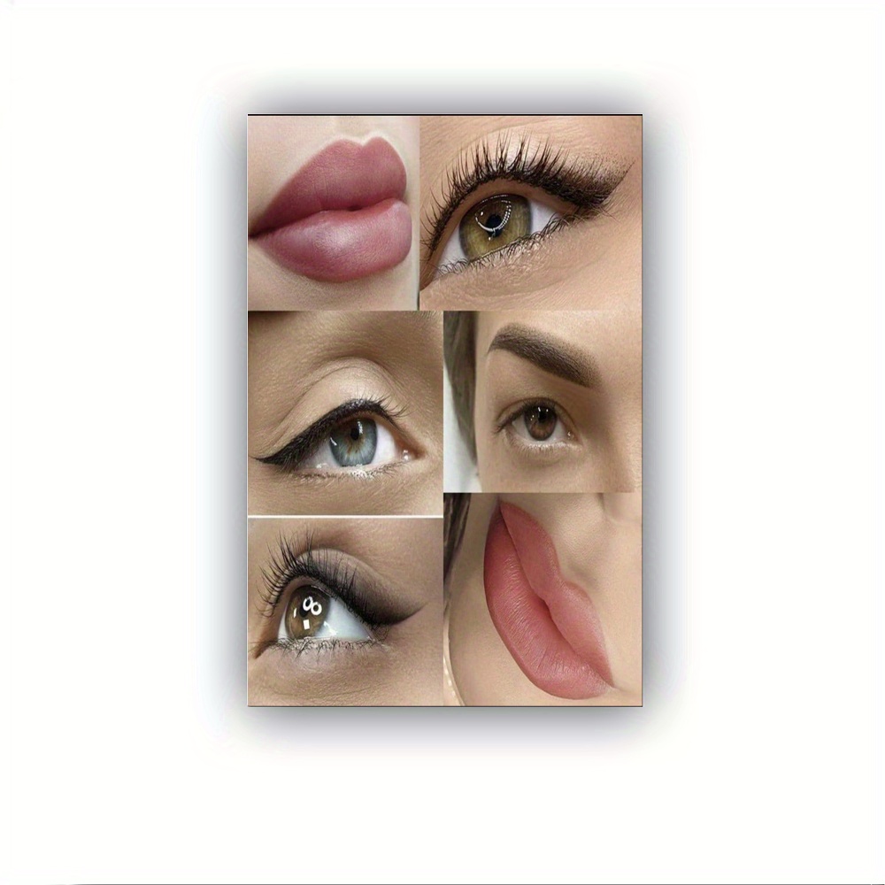 

Micropigmentation Permanent Makeup Beauty Salon Poster Canvas Picture Room Wall Art Background Decor Art Frame Ready To Hang - Framed