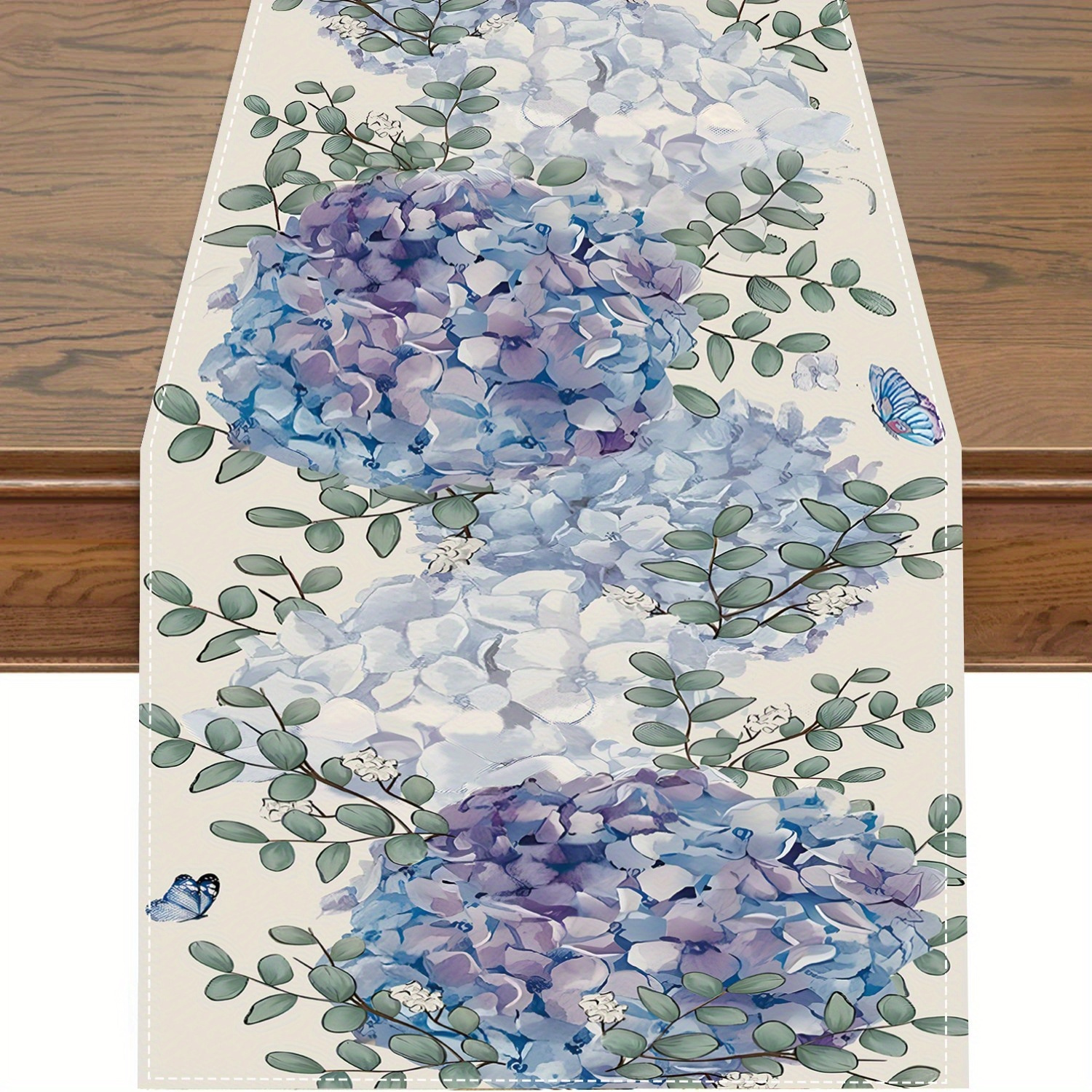 

Summer Table Runner With Flowers And Leaves: 13'' X 72'' Rectangular Table Decorations For Indoor And Outdoor Dining - Perfect For Spring And Summer Holidays