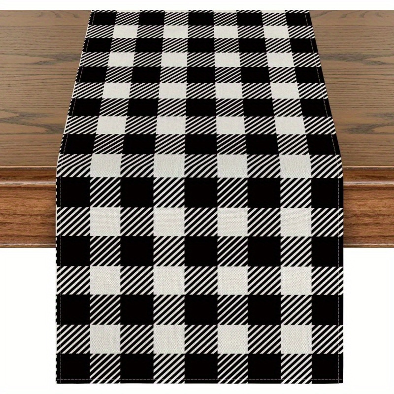 

Halloween Table Runner, Checkered Polyester, Rectangular Dining Decoration For Home Party Outdoor, 13x72 Inch, Halloween Decorations