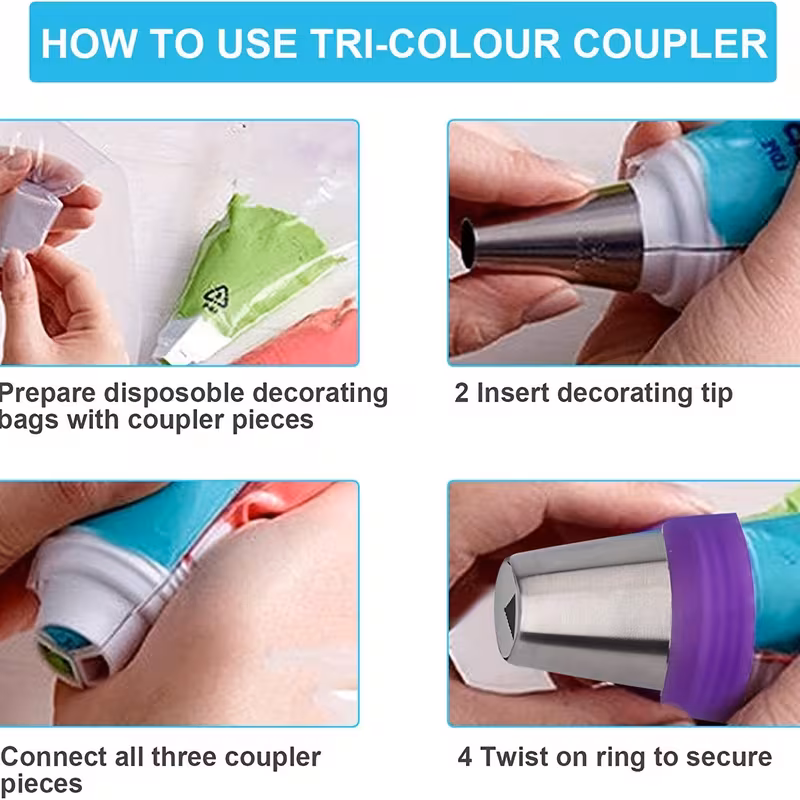 7pcs stainless steel piping tips set cupcakes cakes essential baking tools for 6