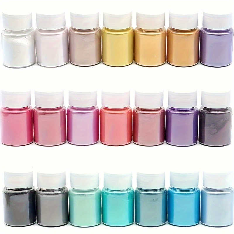 

Epoxy Resin Dye Pearl Pigment Set Pearlescent Mica Powder For Diy Jewelry Making And Crafting