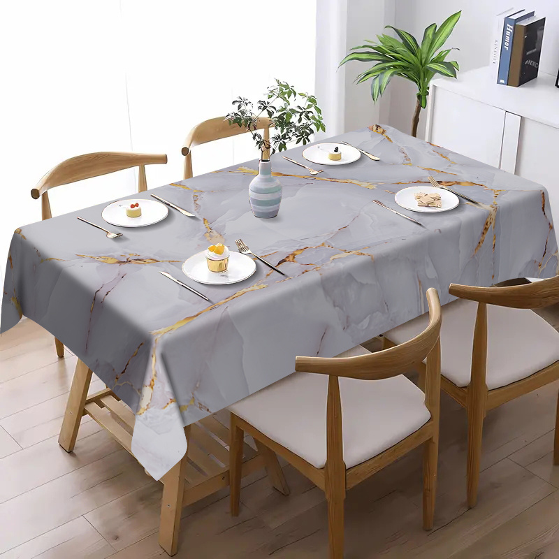 

Elegant Waterproof & Oil-resistant Tablecloth - Easy Clean, Non-slip Dining Mat For Home Kitchen Decor