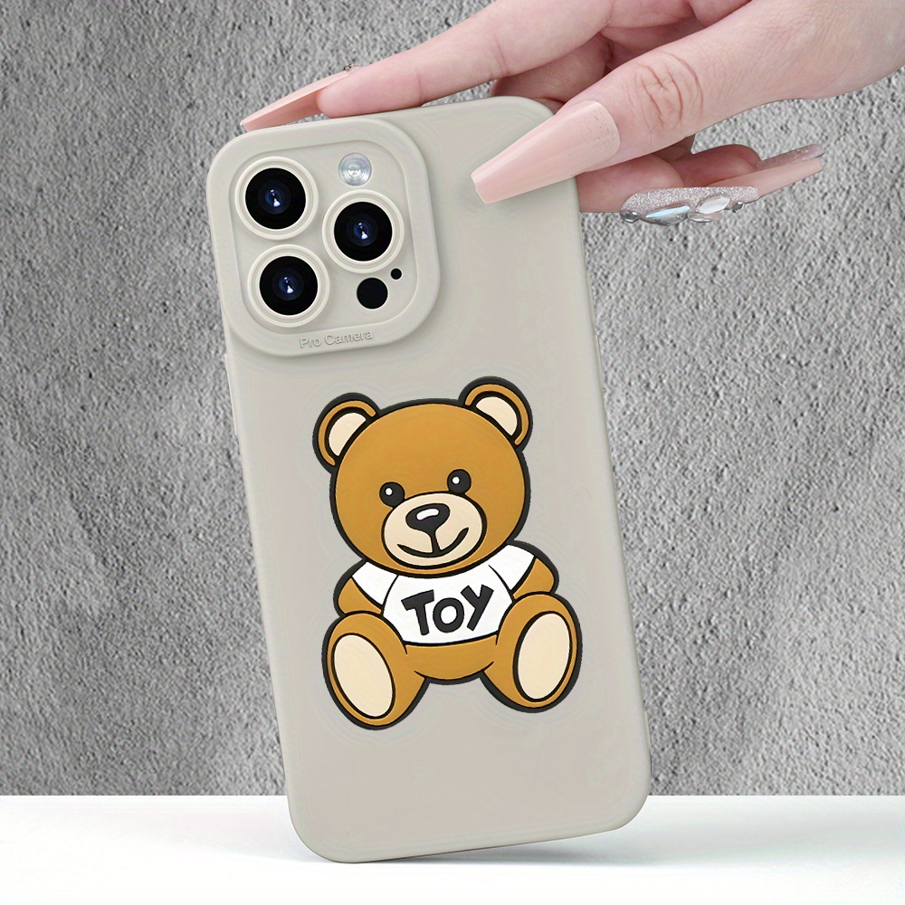 

Creative Simple Beautiful Bear Pattern Personality Trend Creative Printing White Frosted Texture Mobile Phone Case For Iphone 15 14 13 12 11 Xs Xr X 7 8 Plus Pro Max Mini