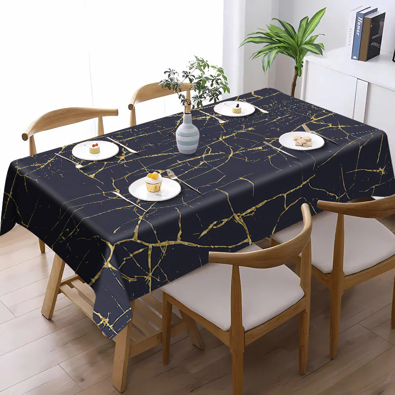 

Elegant Waterproof & Oil-resistant Tablecloth - Easy Clean, Non-slip Dining Mat For Home Kitchen Decor