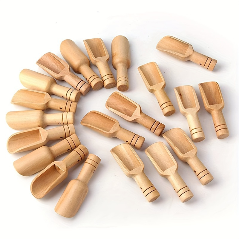 

Ensemble de 12 mini cuillères en bois pour épices, sucre, thé, café - Cuillères doseuses en bois polyvalentes de petite taille