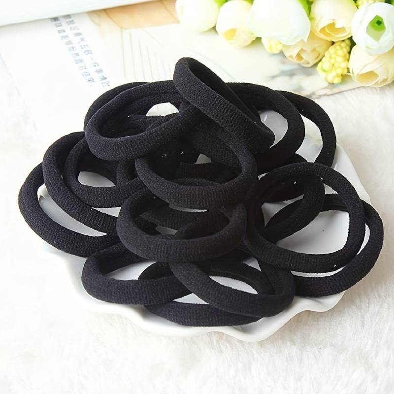 50Pcs Small Multicolor Hair Ties Elastics Ponytail Holders For Women And Girls