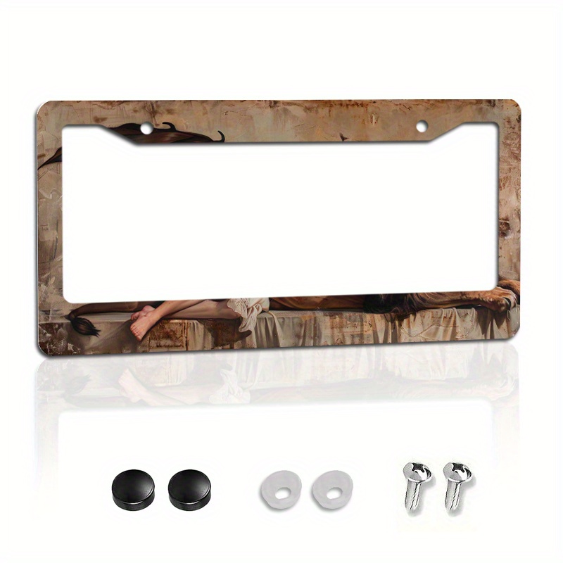 Beauty Themed Decorative Metal License Plate Frame Temu