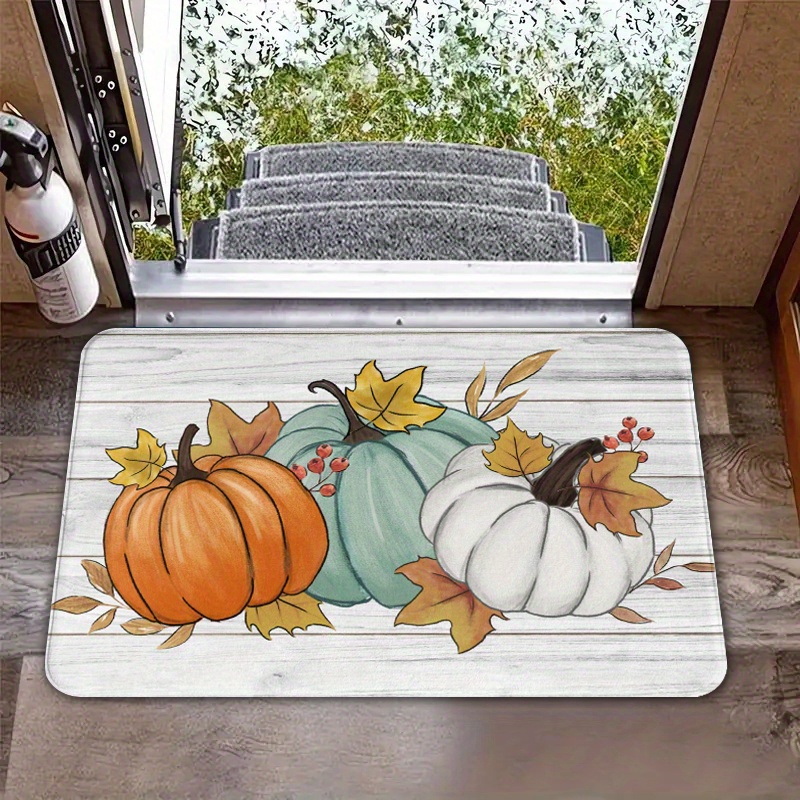 

Jit Fall Pumpkin Rug, Bath Mat Water Absorbent Non-slip Washable For Shower Tub Bedside Floor Doormats For Indoor Outdoor Entrance