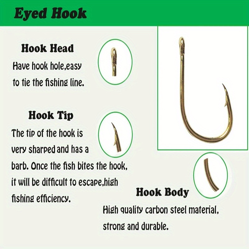 50pcs fishing hooks fish hook 3 12 carbon steel fishhooks - Temu