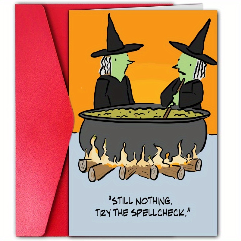 

Halloween Greeting Card - Cute & Pumpkin Design, , Spooky Autumn-themed Stationery