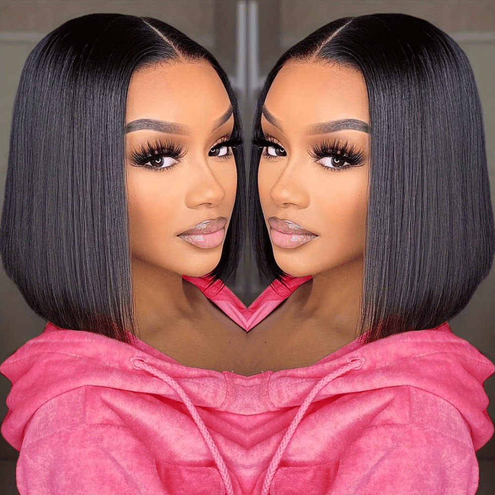 

200 Density Short Bob 13x4 Hd Lace Front Wigs Human Hair Bob Wigs Human Hair Straight 13x4 Invisible Hd Frontal Bob Wigs For Women Human Hair Pre Plucked With Baby Hair Natural Color