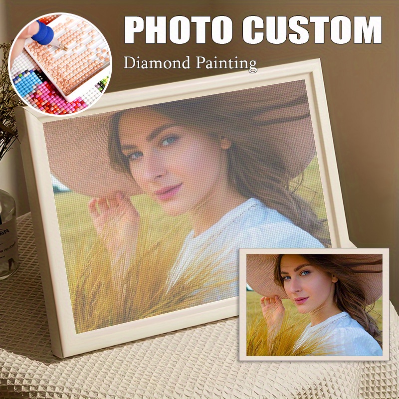 

Custom 5d Diamond Painting Kit - Personalize With Your Photo, Choose Square Or Round Diamonds, Diy Craft Set For Unique Home Decor & Handmade Gifts