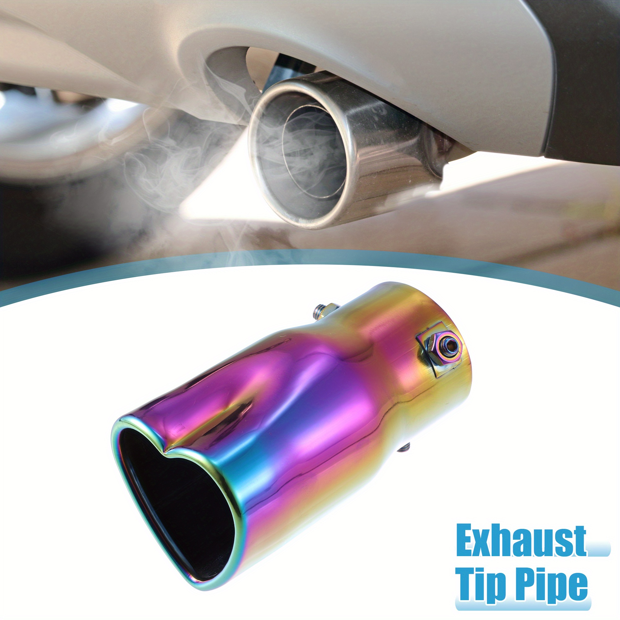heart exhaust pipe sold on Temu United States
