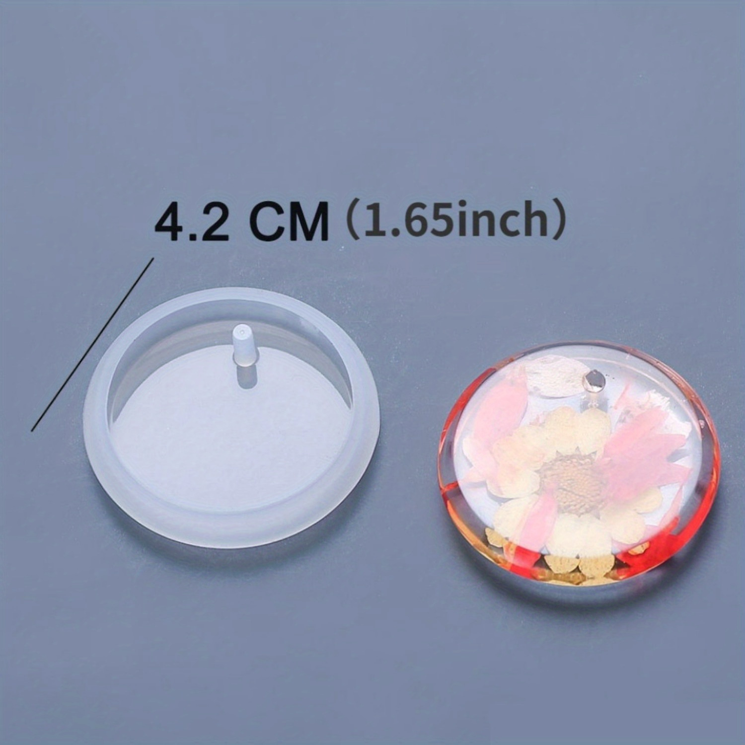 6pcs DIY Keychain Pendant Silicone Mold Set Crystal Epoxy Resin Mold Round Rectangle Pendants Jewelry Making Casting Mould Resin Casting Molds