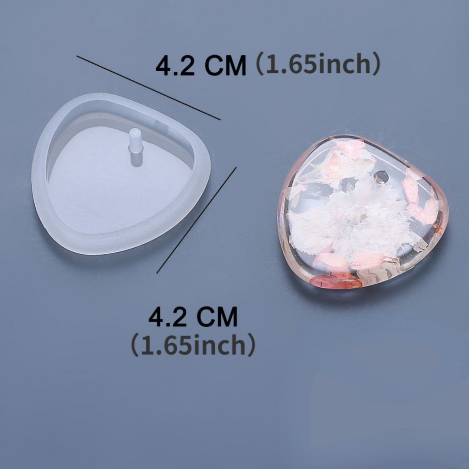 6pcs DIY Keychain Pendant Silicone Mold Set Crystal Epoxy Resin Mold Round Rectangle Pendants Jewelry Making Casting Mould Resin Casting Molds
