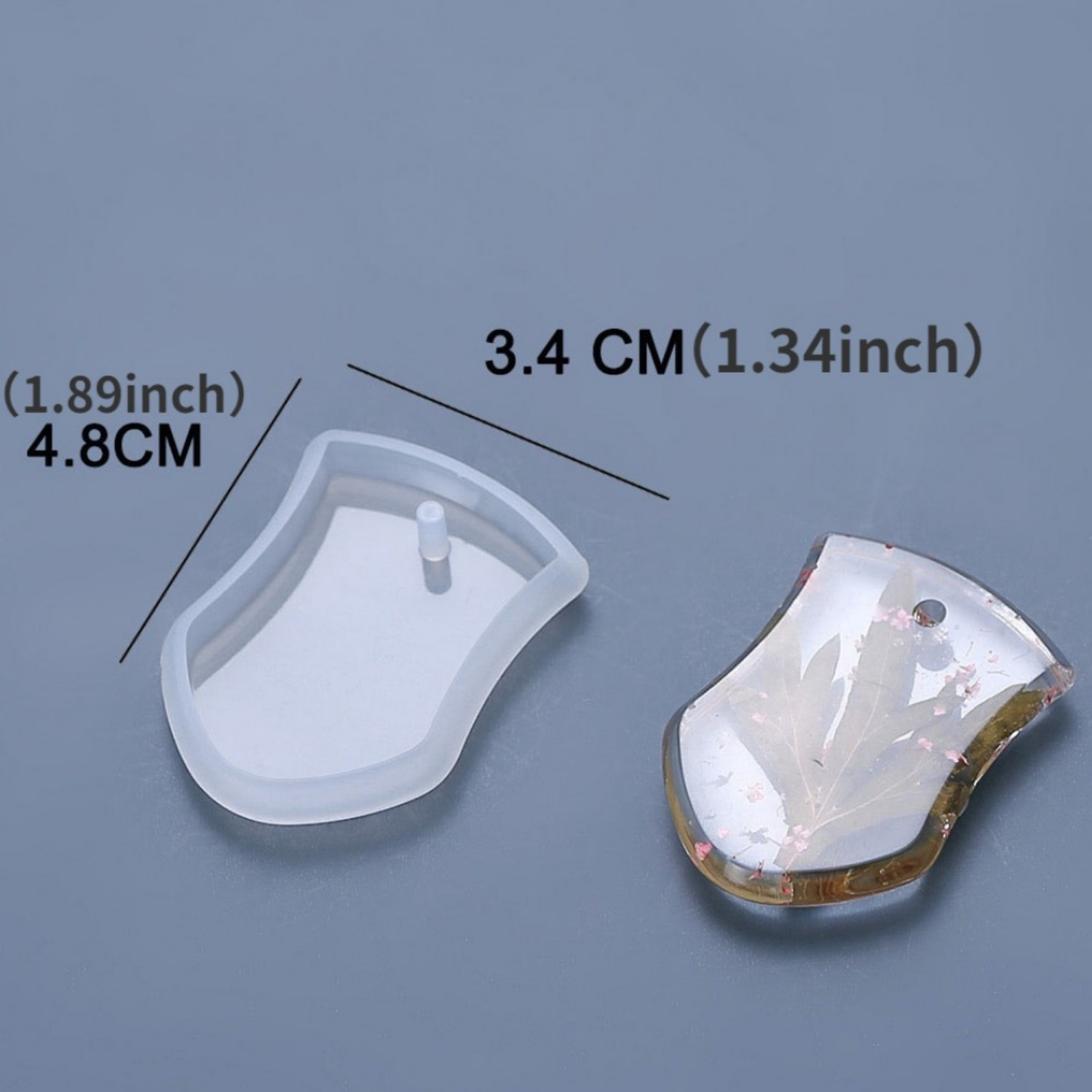 6pcs DIY Keychain Pendant Silicone Mold Set Crystal Epoxy Resin Mold Round Rectangle Pendants Jewelry Making Casting Mould Resin Casting Molds