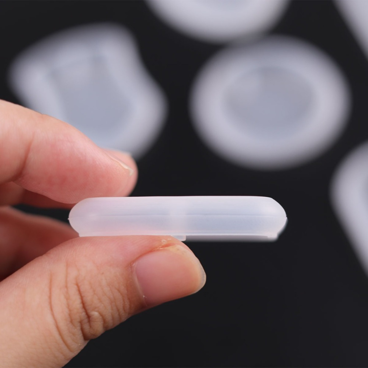 6pcs DIY Keychain Pendant Silicone Mold Set Crystal Epoxy Resin Mold Round Rectangle Pendants Jewelry Making Casting Mould Resin Casting Molds