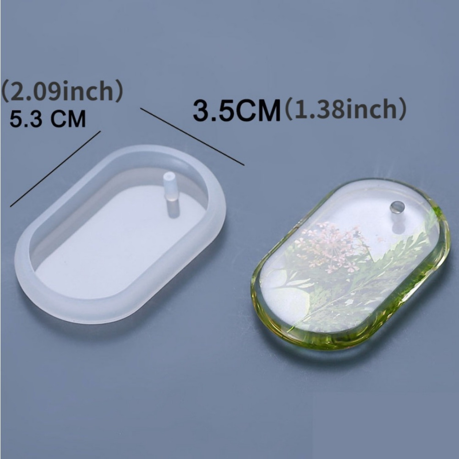 6pcs DIY Keychain Pendant Silicone Mold Set Crystal Epoxy Resin Mold Round Rectangle Pendants Jewelry Making Casting Mould Resin Casting Molds