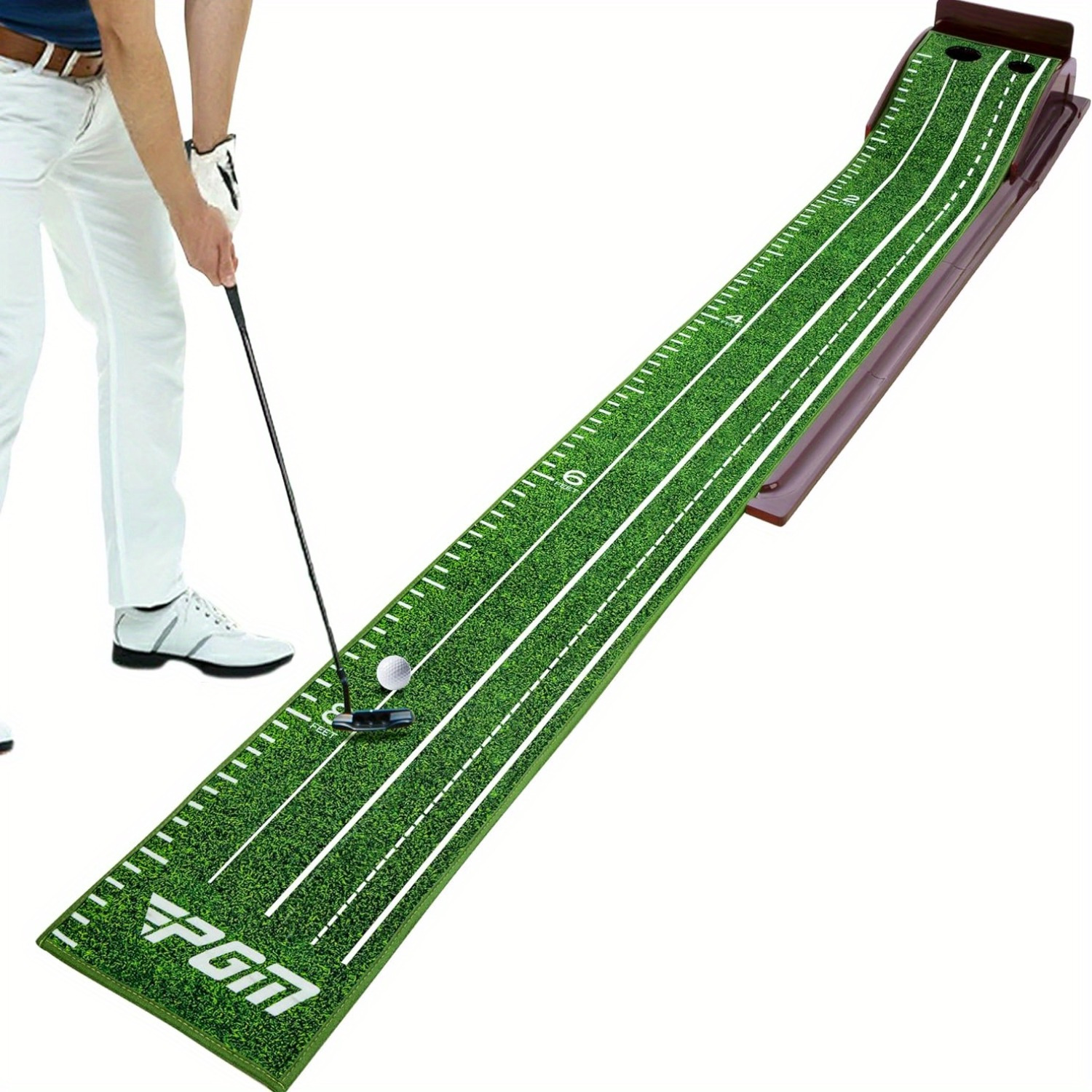

Pgm Putting Green Indoor - Golf Putting Mat With Auto Ball Return - Crystal Velvet Putting Matt For Indoors - Golf Mats Practice Outdoor, Home And Office - Golf Accessories For Men