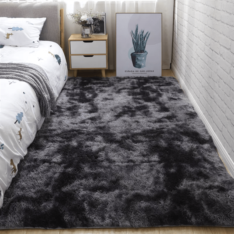 TEMU 1pc Soft Tie-dye Plush Area Mat, Design, Water-absorbent & Non-slip,, Perfect For Living Room And Bedroom Decor, 80x160cm, Accent, Rugs For