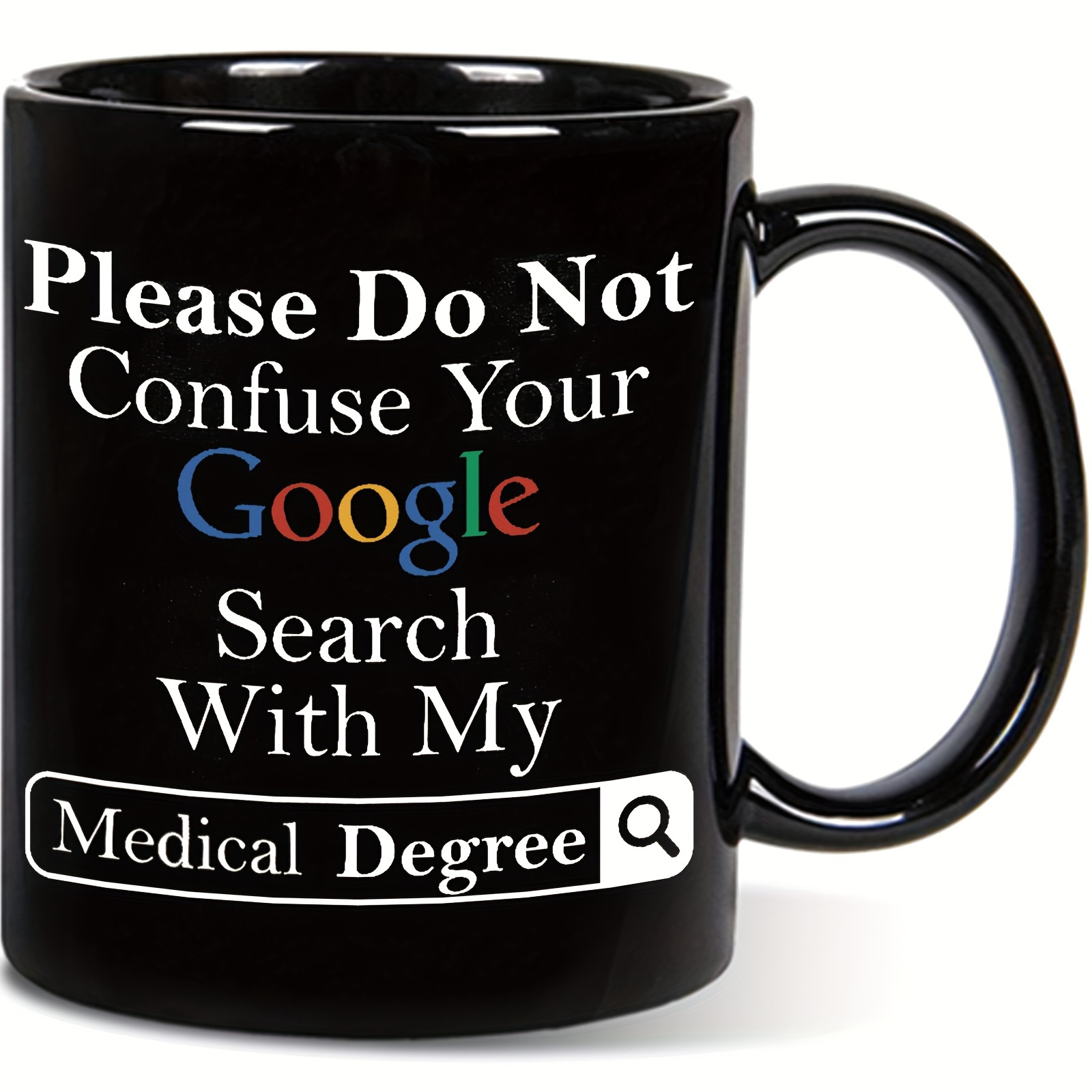 

1pc, Medical Degree Coffee Mug, 11oz Ceramic Coffee Cups For Doctor Nurse, Water Cups, Summer Winter Drinkware, Birthday Gifts, Holiday Gifts