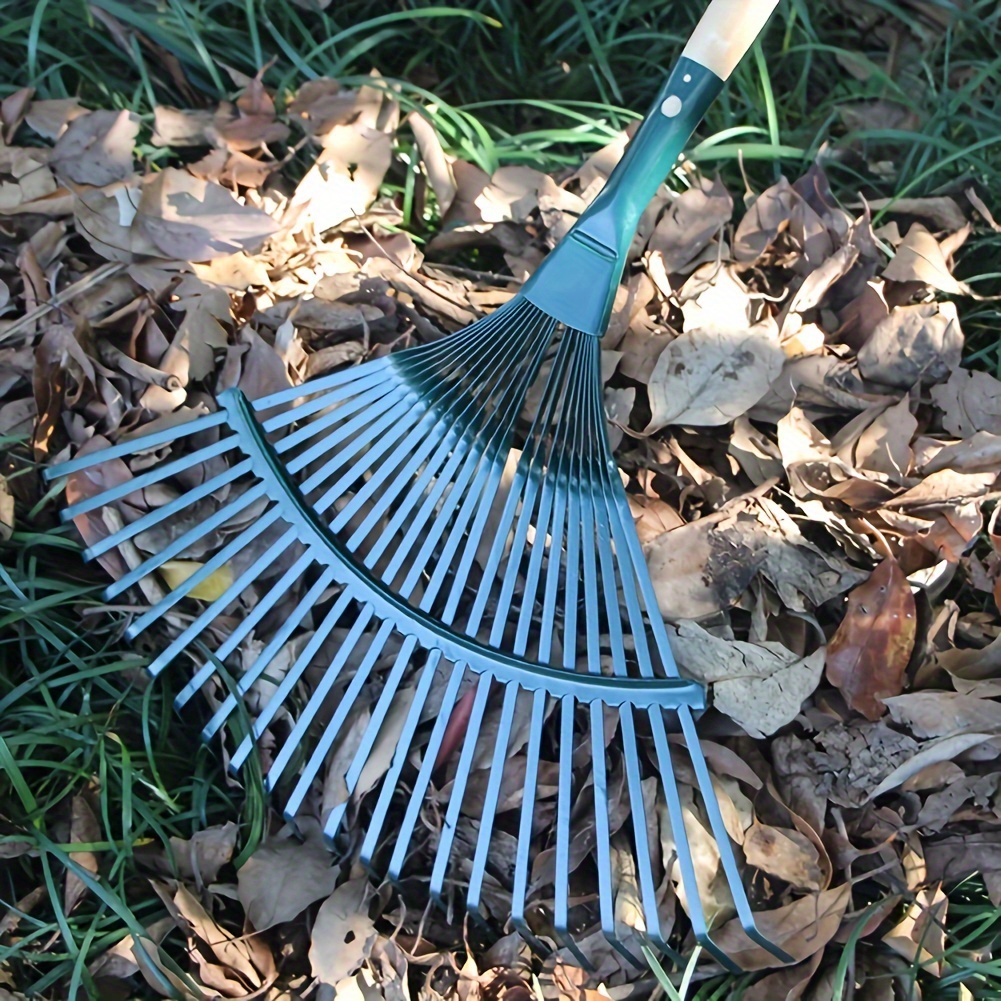 

1pc Stainless Steel Rake, Lawn , For , Metal Rake - 15.8"x16.5