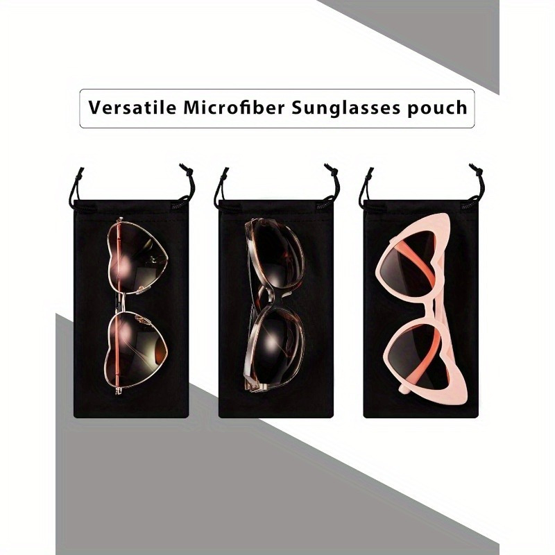 40 pack soft microfiber eyeglass pouches sunglass cases with drawstring closure versatile protective bags for glasses and accessories details 3