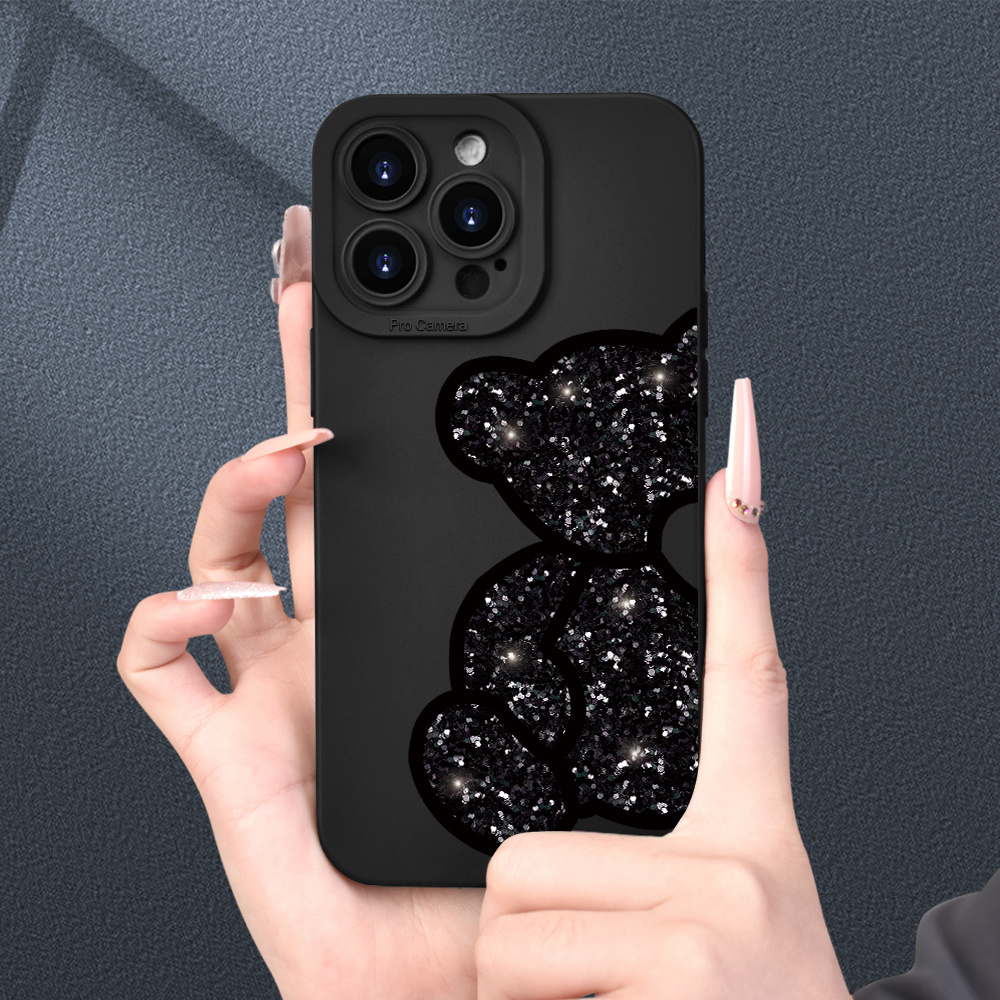 

Black Bear Color Printed Mobile Phone Case For Iphone 15 14 13 12 11 Xs Xr X 7 8 Plus Pro Max Mini