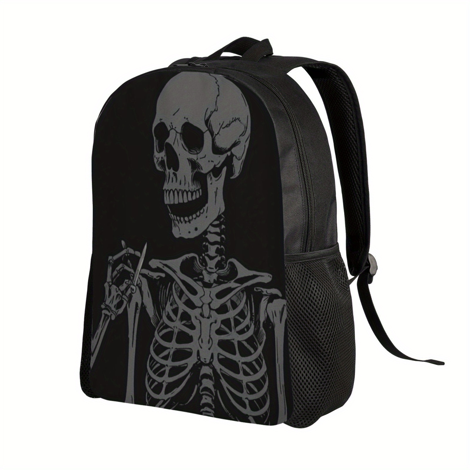 mochila gran capacidad estampado calavera Temu
