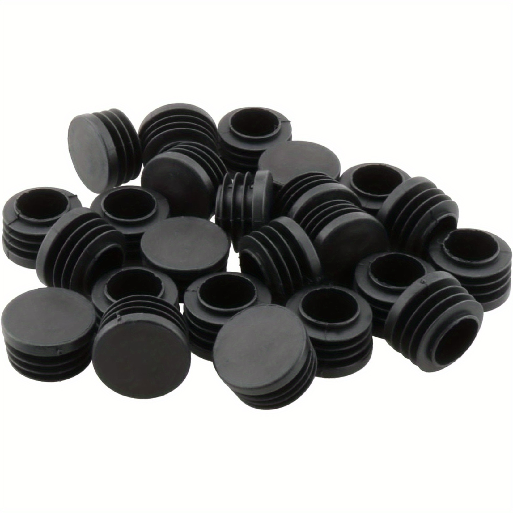 8pcs black plastic tubing end caps round chair leg protectors non electric furniture   covers details 3