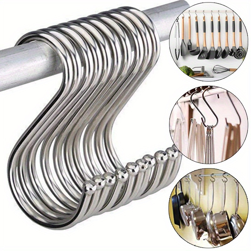 

10pcs Stainless Steel - Metal Hangers For , , Bathroom &