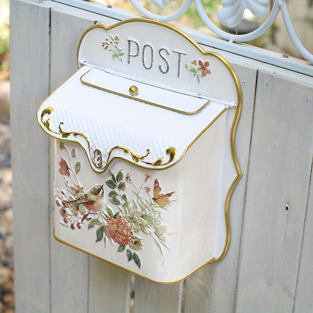 

Wall Mounted Post Box Mailboxes Letter Box Post Vintage Mailbox Metal Farmhouse Post Decoration Crafts Mailbox