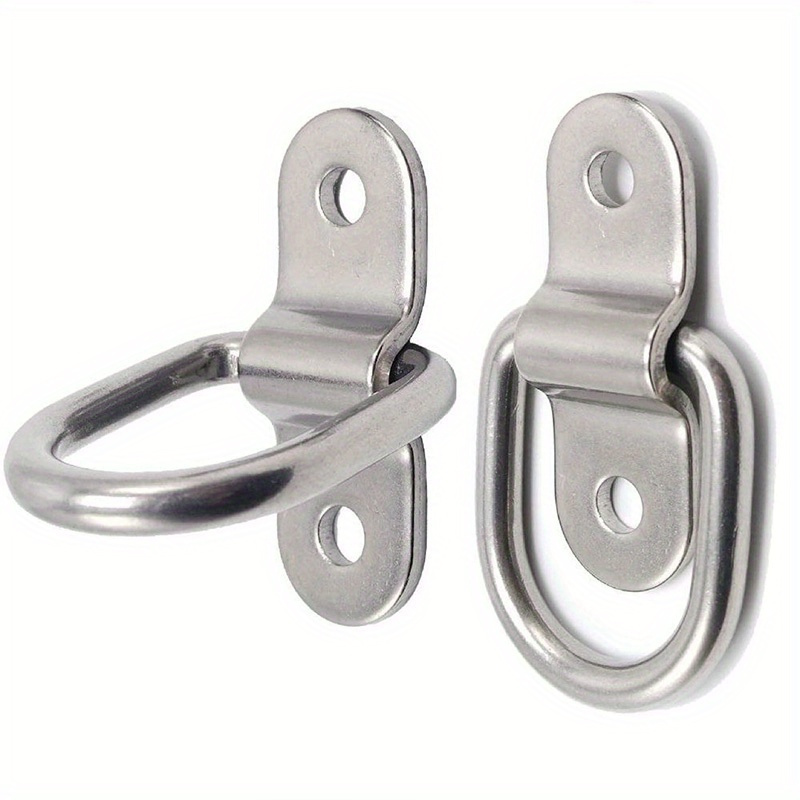 

2 Pcs D-shaped Steel Floor Hooks With Half Circle Clasp For Cargo Containers