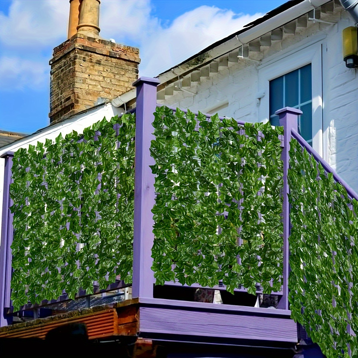 

1pc Plastic Artificial Ivy - Uv- Fake Hedge - For , , And Decor - Snap-to-