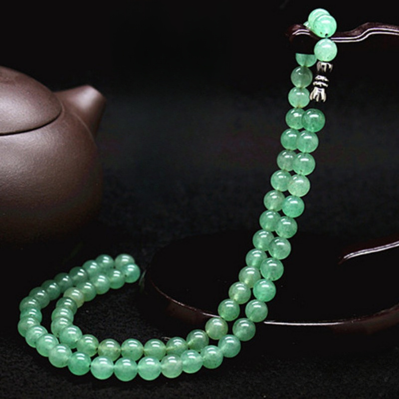 

Unisex Boho Chic Light Green Jade Necklace - Natural Stone, Perfect For Every Occasion
