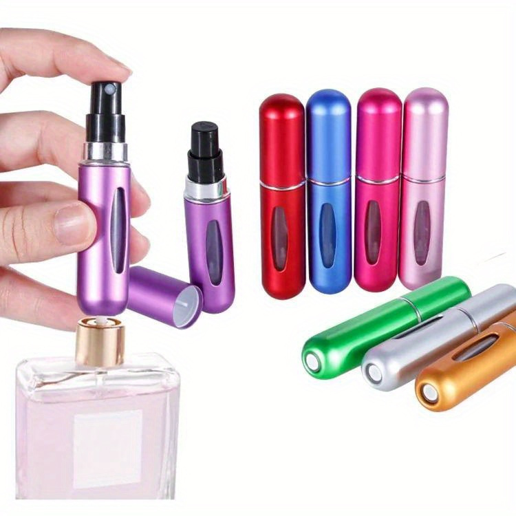 10pcs 5ml perfume atomizer portable container for cosmetics traveling mini aluminum spray alcohol empty refillable bottle details 0